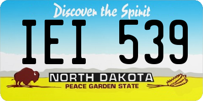 ND license plate IEI539