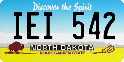 ND license plate IEI542