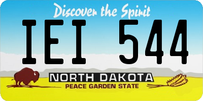 ND license plate IEI544