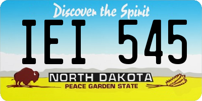 ND license plate IEI545
