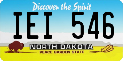 ND license plate IEI546