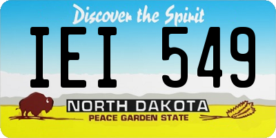 ND license plate IEI549