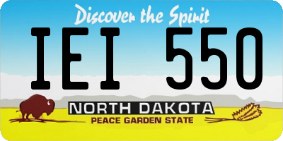 ND license plate IEI550