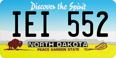 ND license plate IEI552