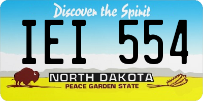 ND license plate IEI554