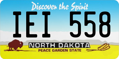 ND license plate IEI558