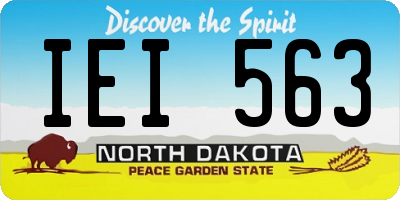 ND license plate IEI563