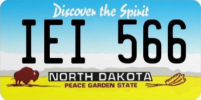ND license plate IEI566