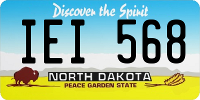 ND license plate IEI568