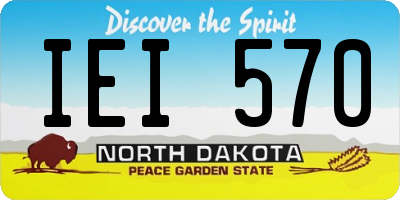 ND license plate IEI570