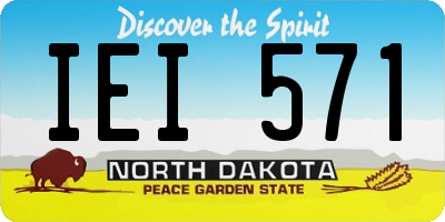 ND license plate IEI571