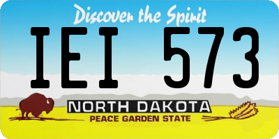 ND license plate IEI573