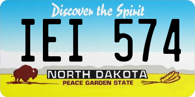ND license plate IEI574