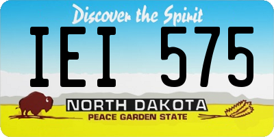 ND license plate IEI575
