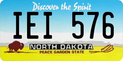 ND license plate IEI576