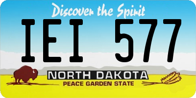 ND license plate IEI577