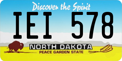 ND license plate IEI578