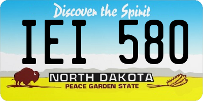 ND license plate IEI580