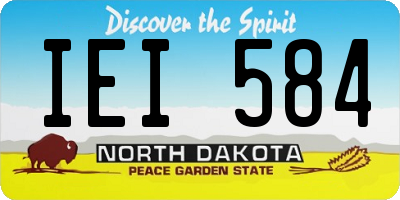 ND license plate IEI584