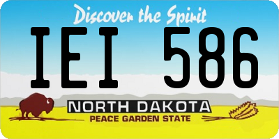 ND license plate IEI586