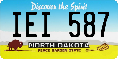 ND license plate IEI587