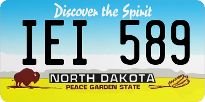 ND license plate IEI589
