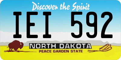 ND license plate IEI592