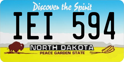 ND license plate IEI594