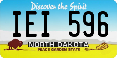 ND license plate IEI596