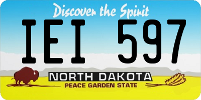 ND license plate IEI597