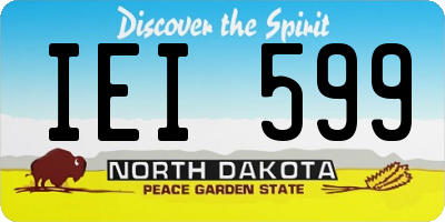 ND license plate IEI599