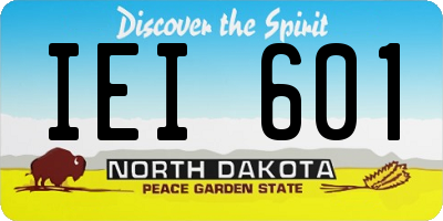 ND license plate IEI601