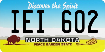 ND license plate IEI602