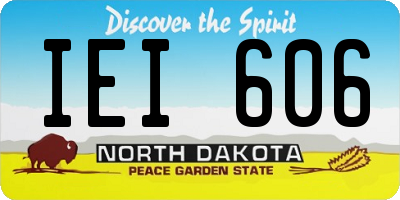 ND license plate IEI606