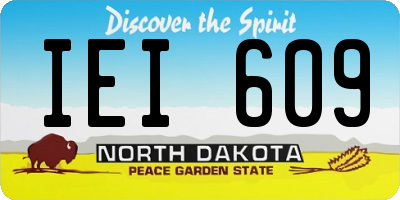 ND license plate IEI609
