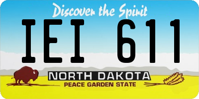 ND license plate IEI611