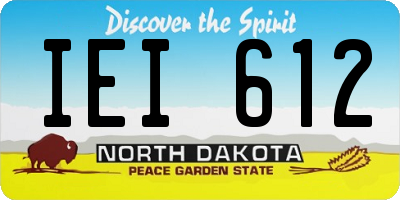 ND license plate IEI612