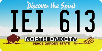 ND license plate IEI613