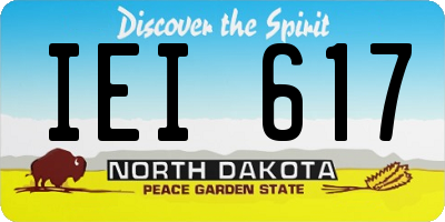 ND license plate IEI617