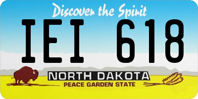ND license plate IEI618