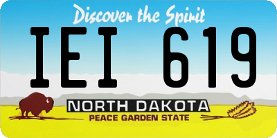 ND license plate IEI619