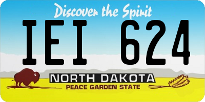 ND license plate IEI624