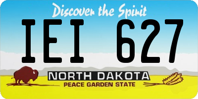 ND license plate IEI627