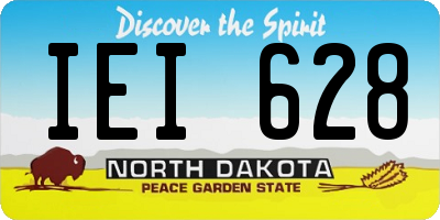 ND license plate IEI628