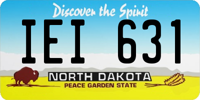 ND license plate IEI631