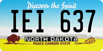 ND license plate IEI637