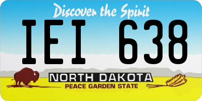ND license plate IEI638