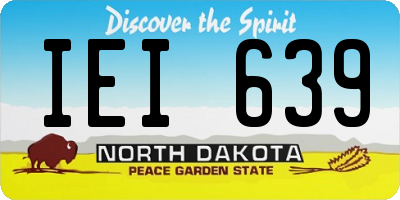 ND license plate IEI639