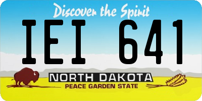 ND license plate IEI641