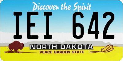 ND license plate IEI642